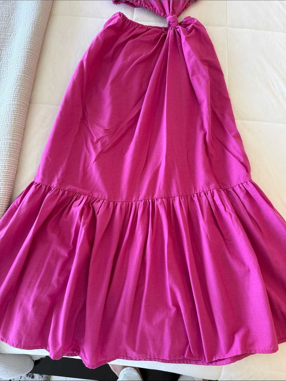 FARM Rio Fuchsia Pink Maxi Dress with Cutout Knot - Picture 3 of 13